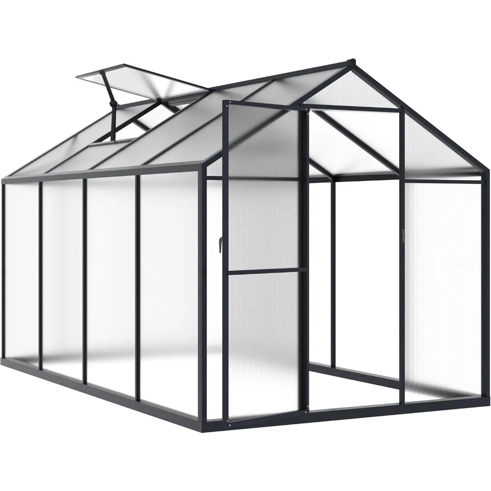 Outdoor Walk-In Greenhouse with Lockable Doors and Vents