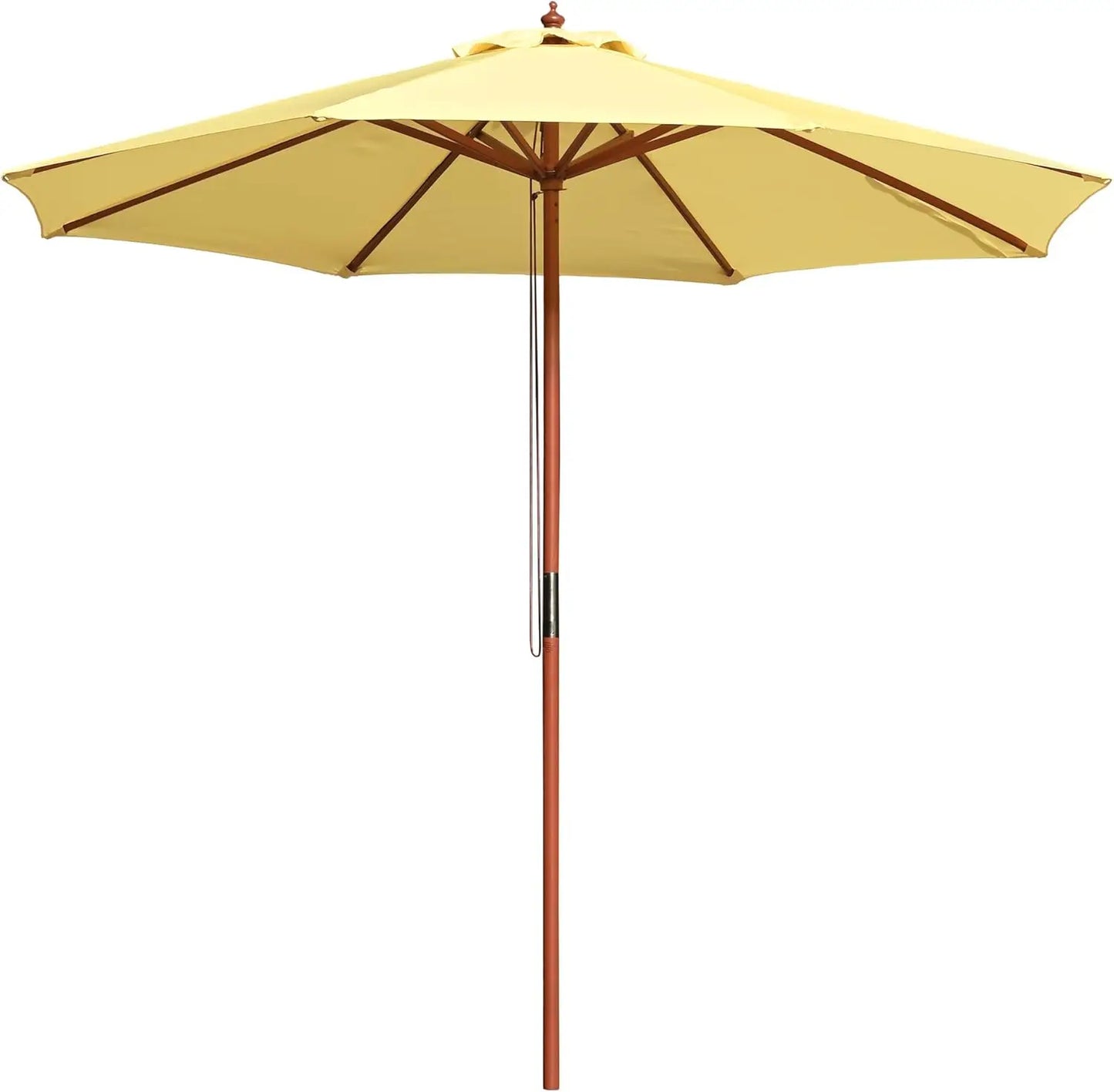 Wooden Outdoor Patio Umbrella for Garden and Beach Enjoyment