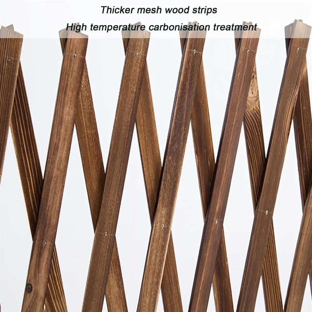 Retractable Wooden Garden Fence Panel for Pets and Privacy
