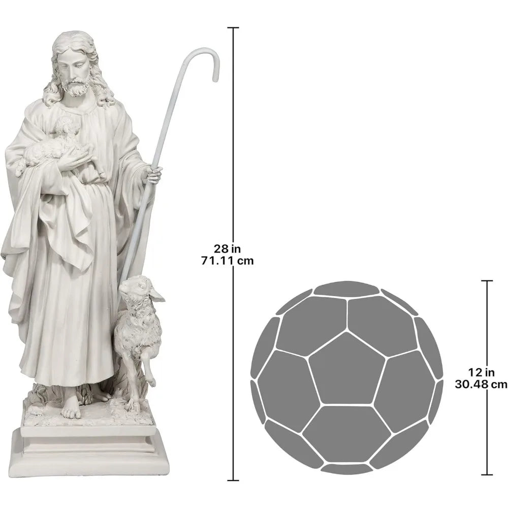 Jesus Good Shepherd Garden Statue for Outdoor Decor
