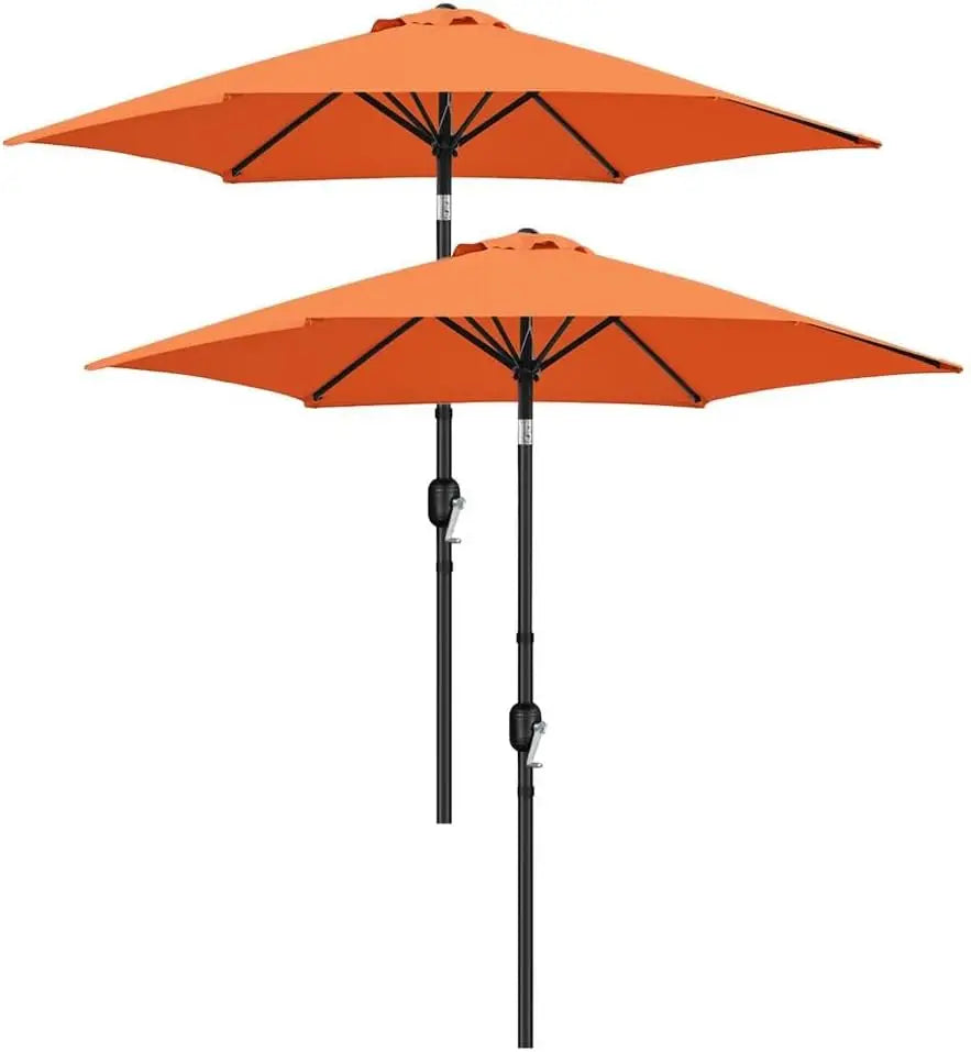 Outdoor Patio Umbrella with Push Button Tilt and Crank