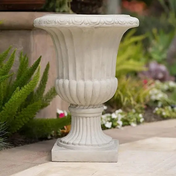 Antique White Italian Garden Planter Urn for Elegant Decor