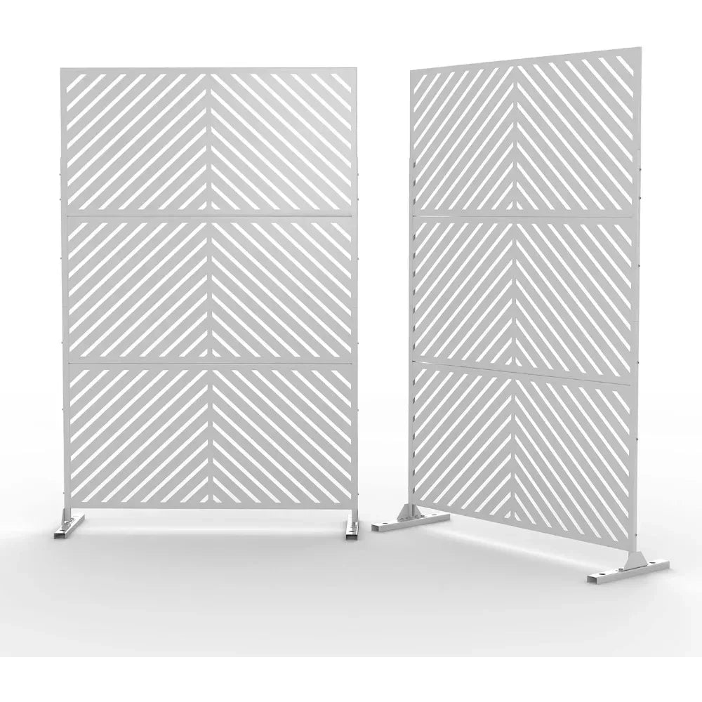 Garden Fence Outdoor Divider Decorative Privacy Screen with Stand