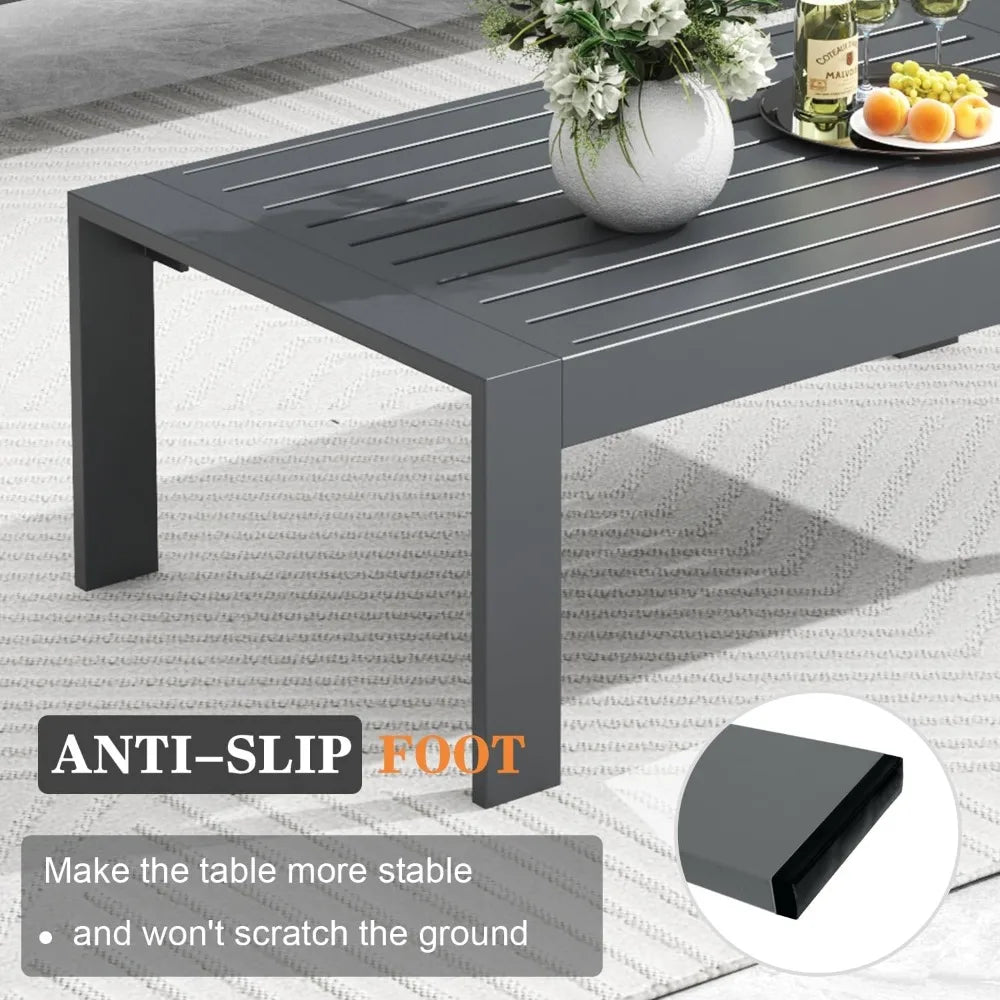 Modern Aluminum Patio Furniture Set for Elegant Outdoor Conversations