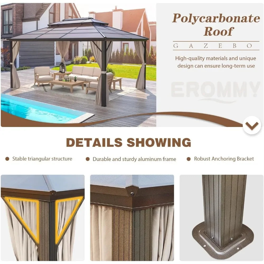 Stylish Outdoor Gazebo Canopy with Netting for Relaxing Spaces