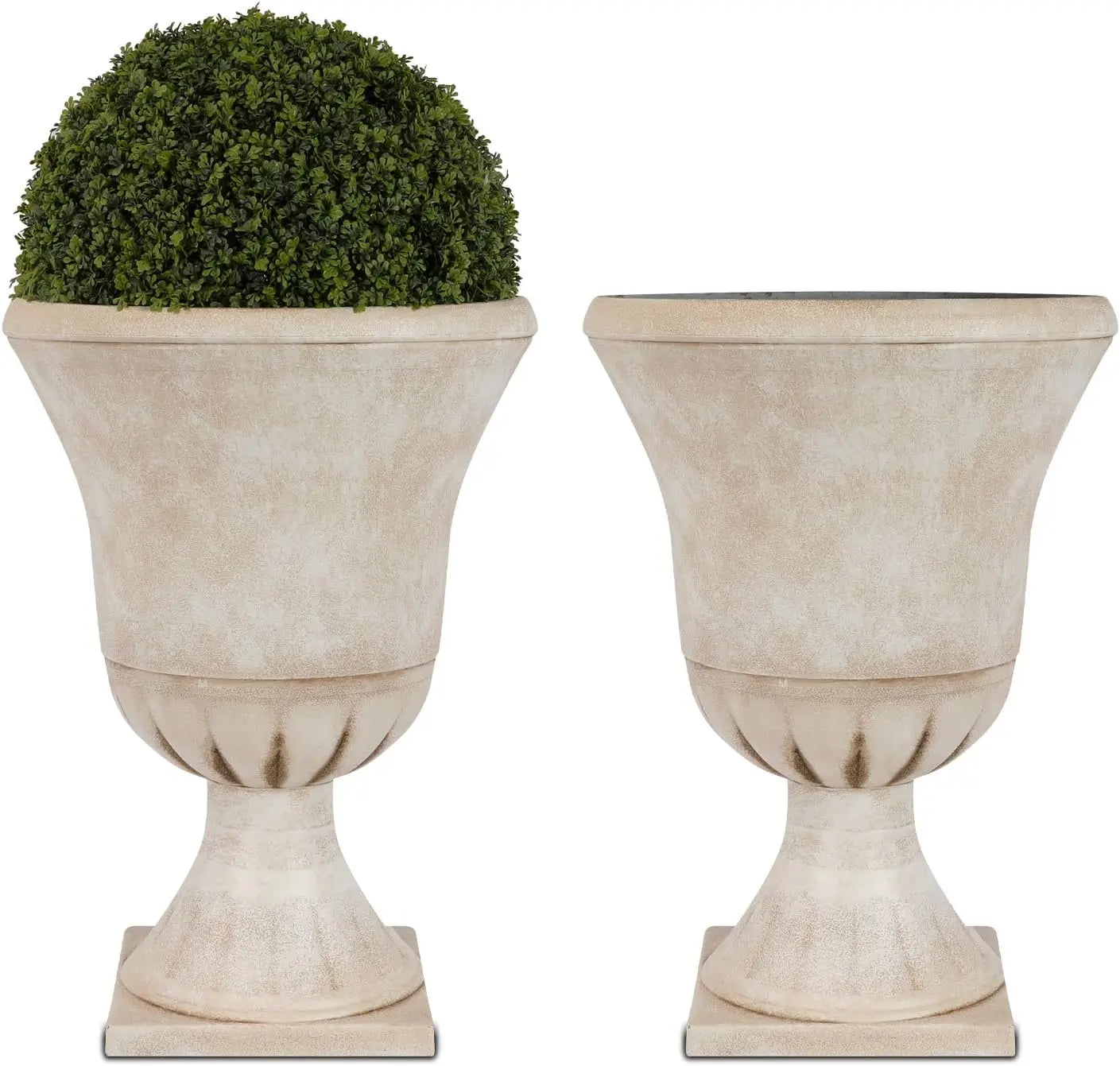 Classic Round Resin Flower Pots for Indoor and Outdoor Use