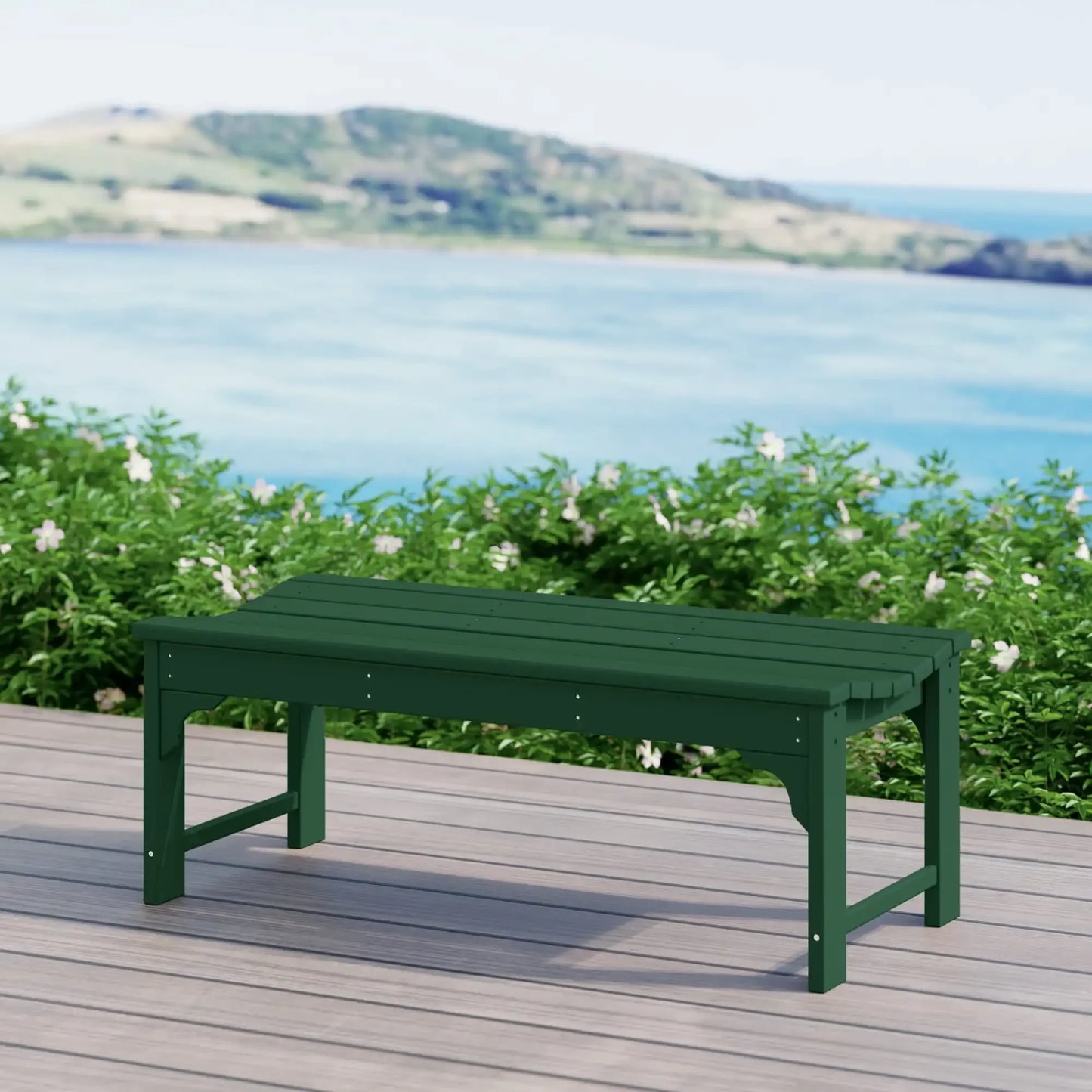 Modern Backless Outdoor Garden Bench for Relaxing Spaces