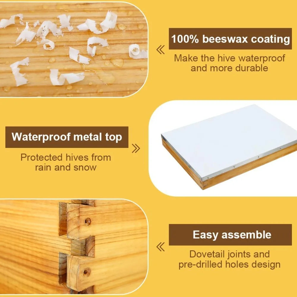 Complete Beekeeping Kit with Beeswax Dipped Hive Boxes