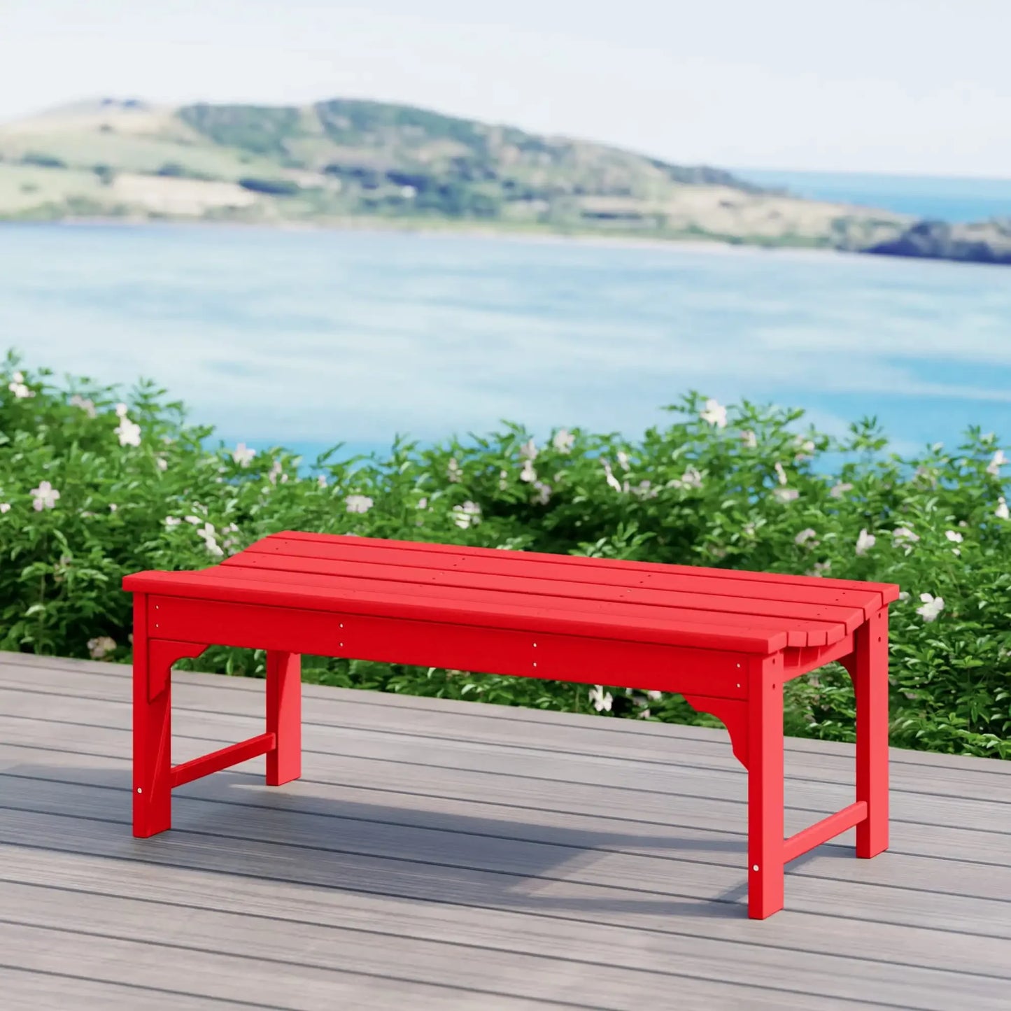 Modern Backless Outdoor Garden Bench for Relaxing Spaces