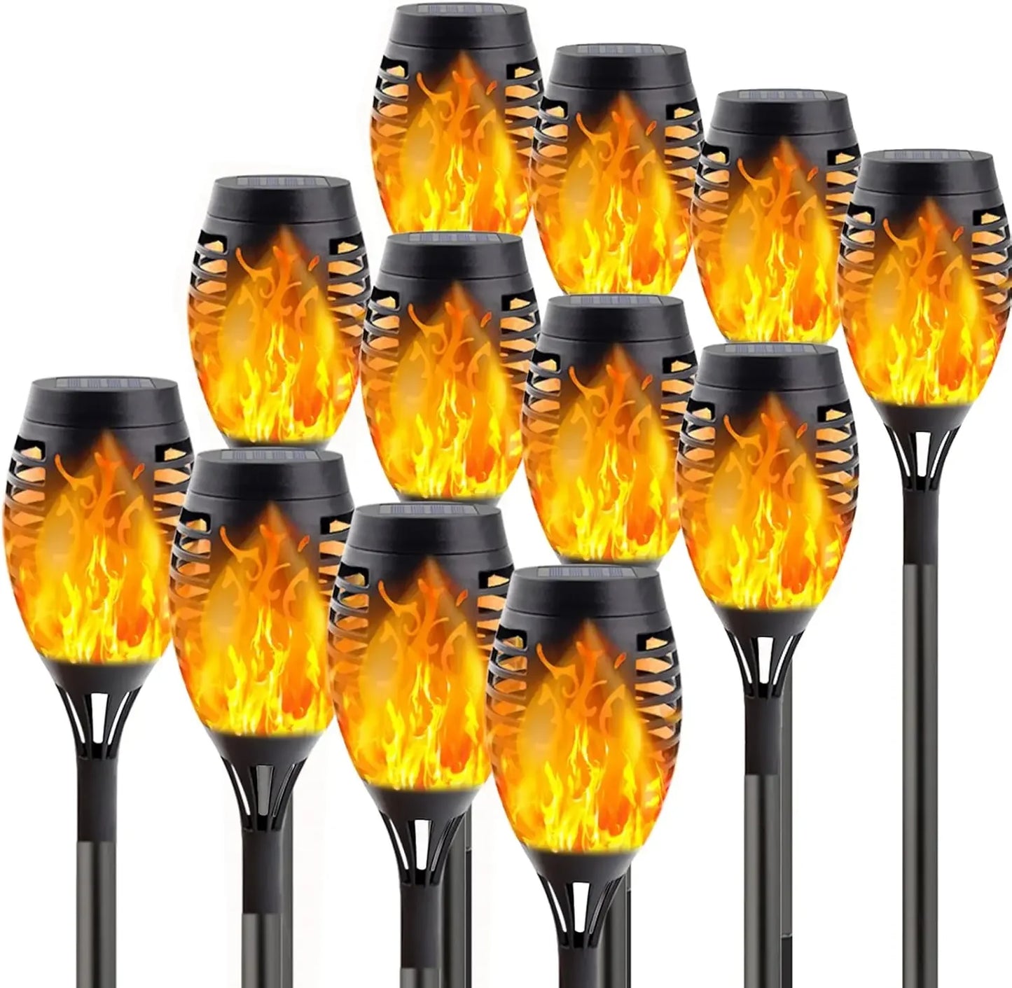 Solar Torch Lights for Outdoor Pathway and Holiday Decorations