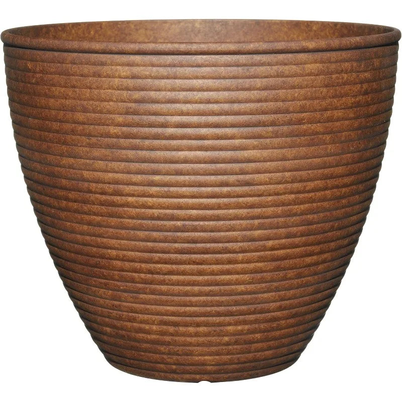 Premiere Collection Rustic Resin Planter for Stylish Home Decor