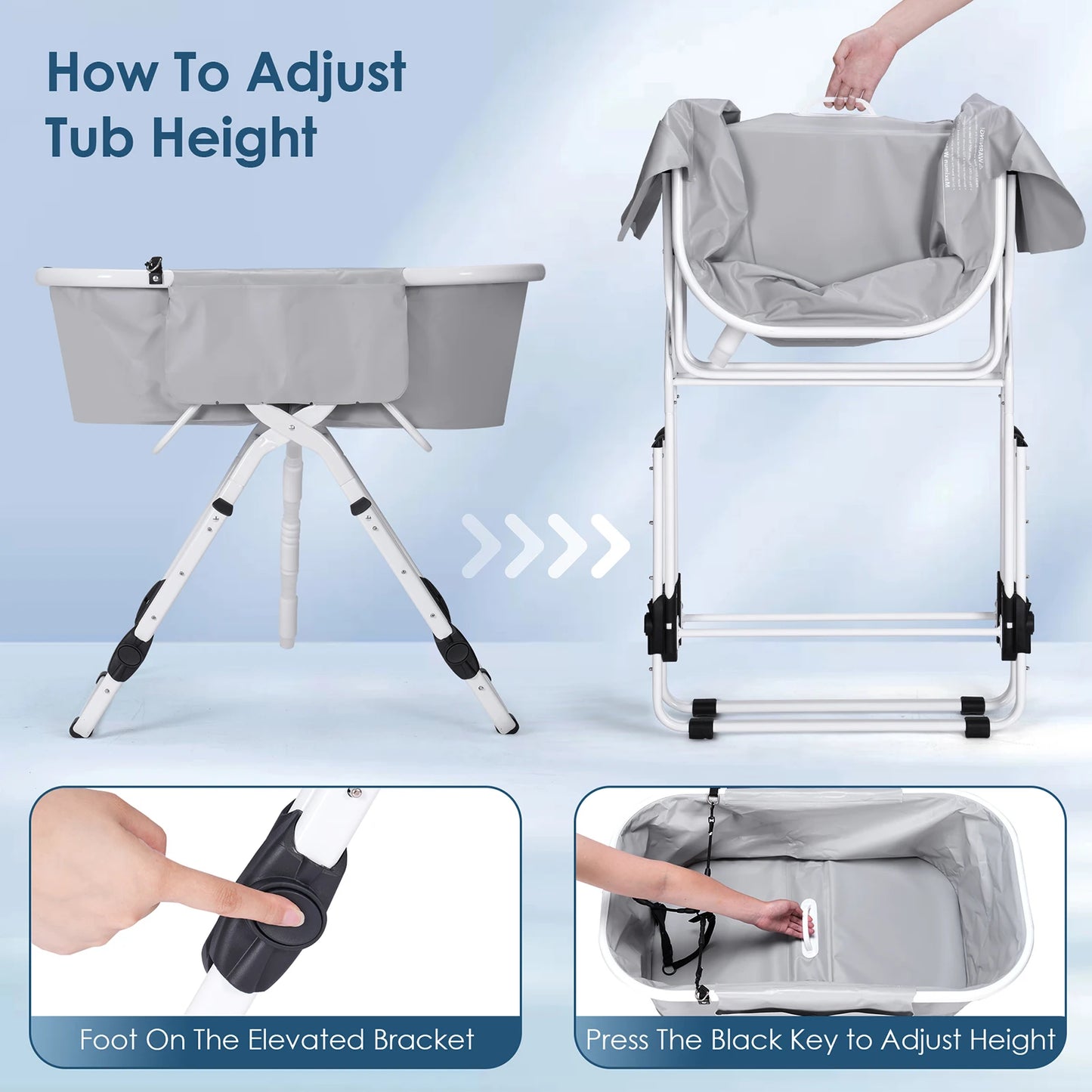 Portable Elevated Dog Bathtub for Easy Grooming and Bathing