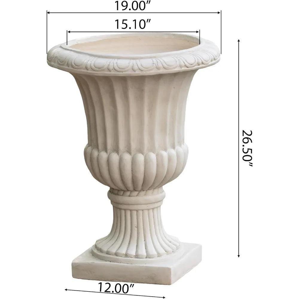 Antique White Italian Garden Planter Urn for Elegant Decor