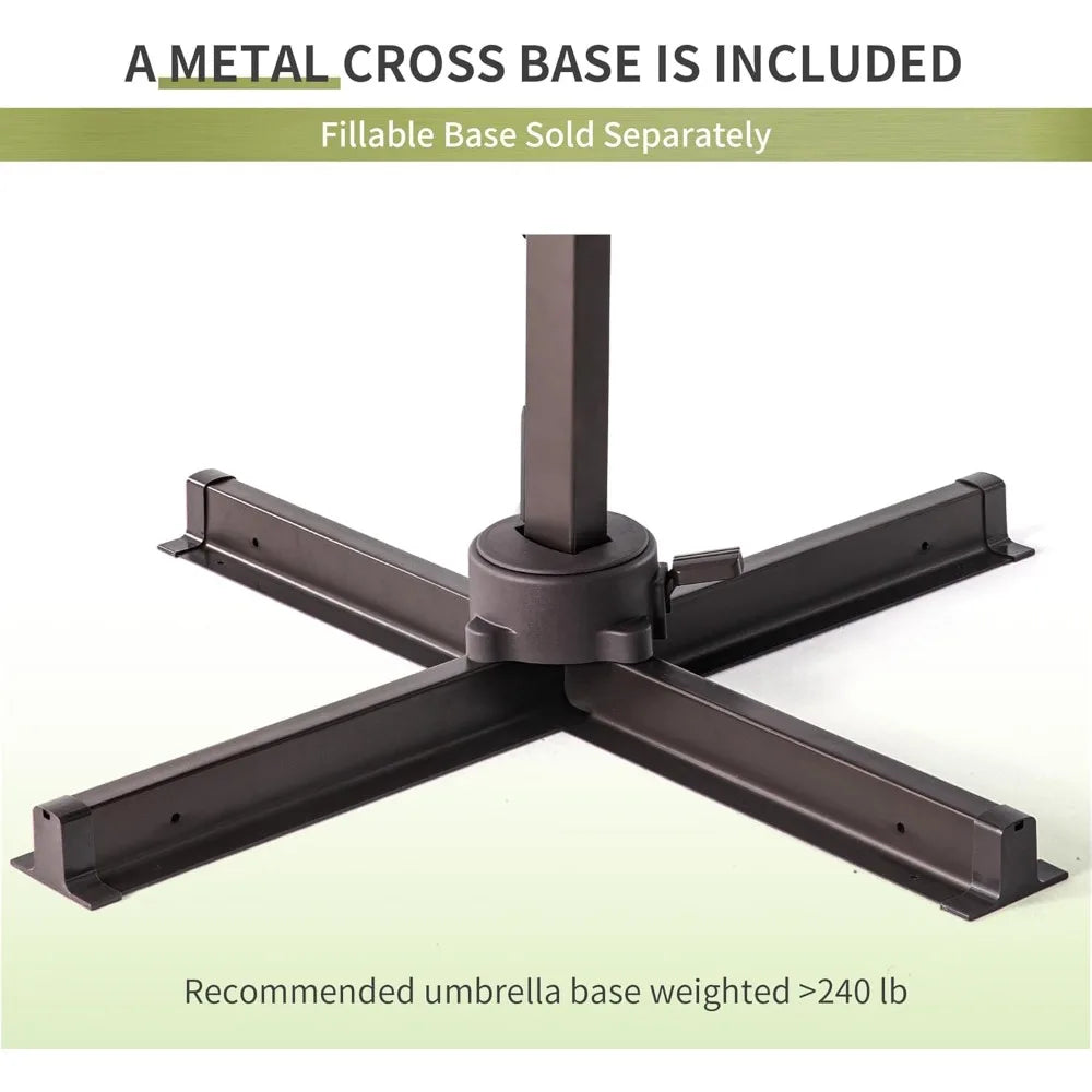 Deluxe Cantilever Patio Umbrella for Outdoor Sun Protection