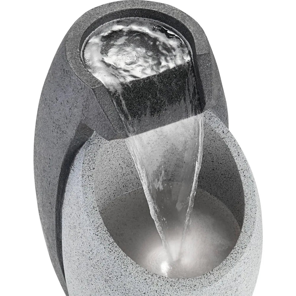 Modern Outdoor Water Fountain with LED Light for Gardens