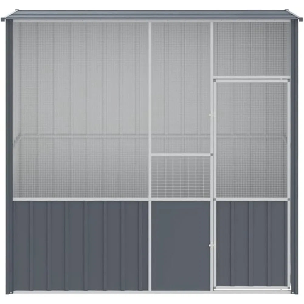 Galvanized Steel Outdoor Bird Aviary Cage for Flight and Fun