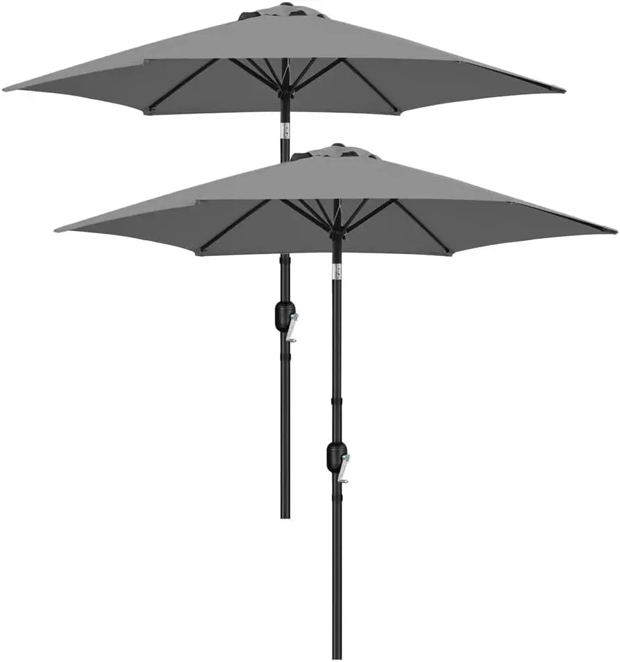 Outdoor Patio Umbrella with Push Button Tilt and Crank