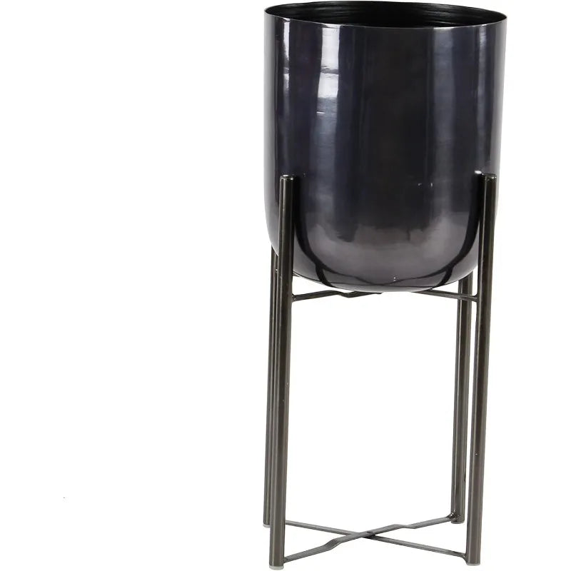 CosmoLiving Metal Indoor Outdoor Planter Set with Removable Stand