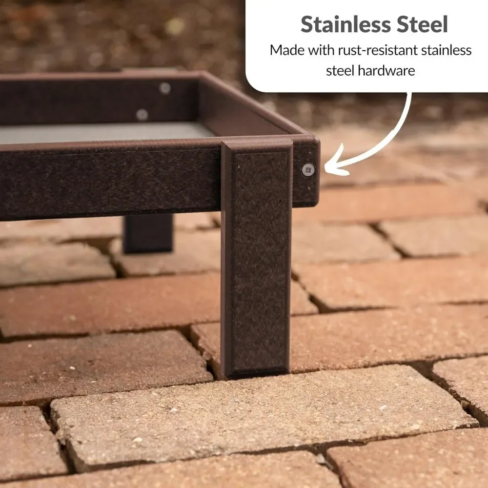 Amish Made Platform Bird Feeder for Outdoor Wild Birds