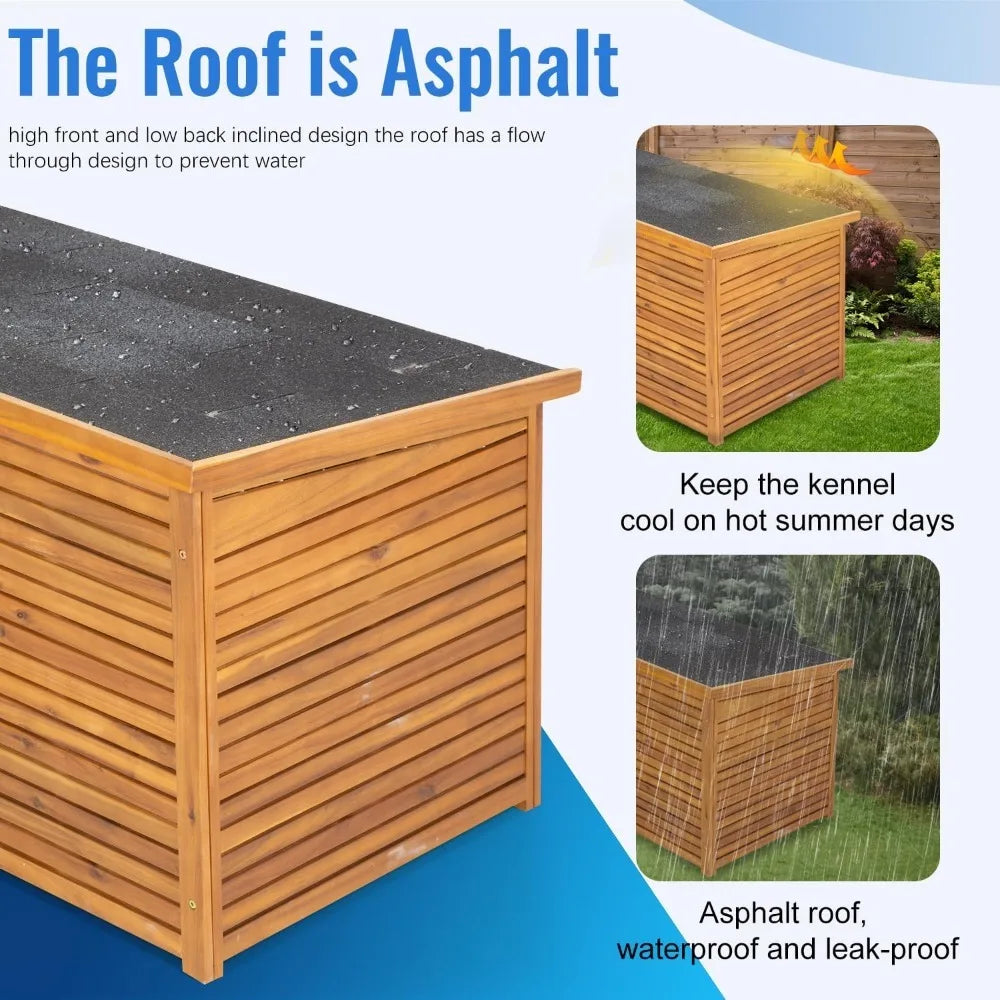 Outdoor Insulated Dog House Durable Weatherproof Puppy Shelter