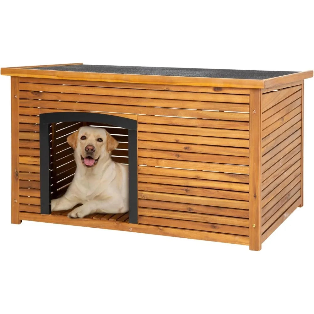Outdoor Insulated Dog House Durable Weatherproof Puppy Shelter