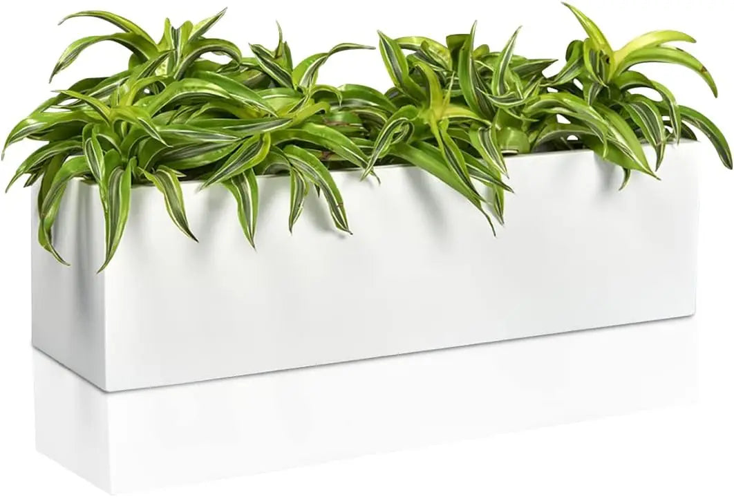 Modern White Balcony Planter Box for Elegant Outdoor Decor