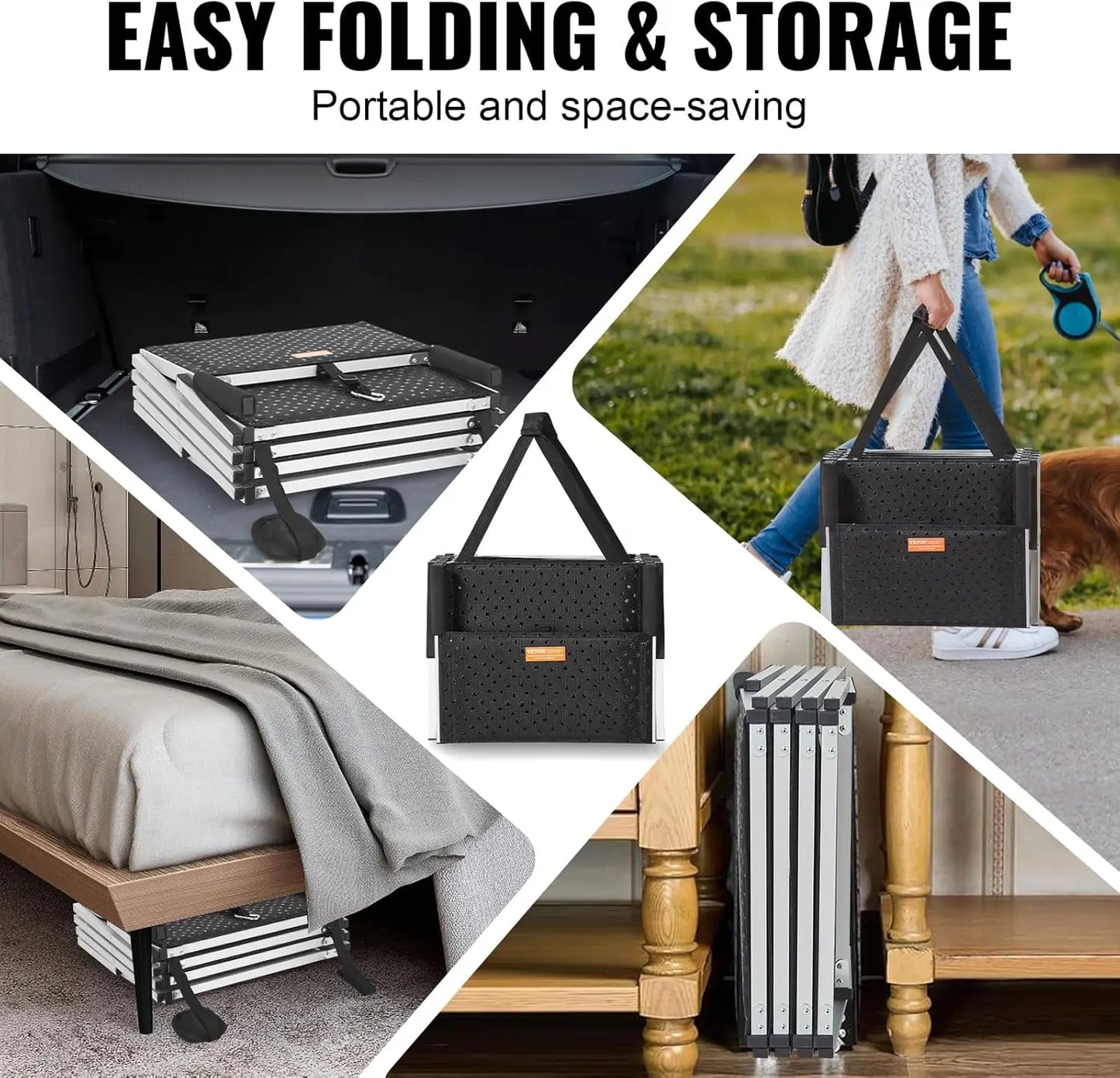 Folding Dog Car Steps with Nonslip Surface for Easy Access