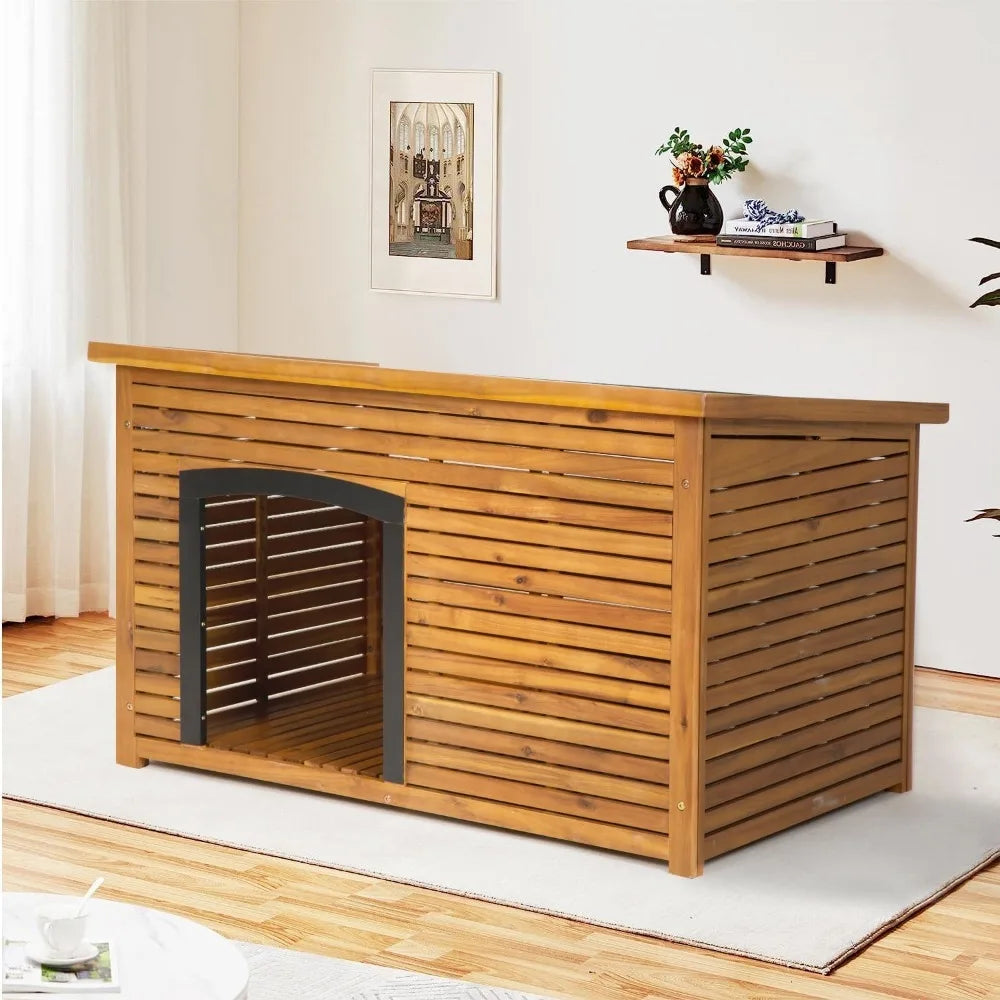 Outdoor Insulated Dog House Durable Weatherproof Puppy Shelter