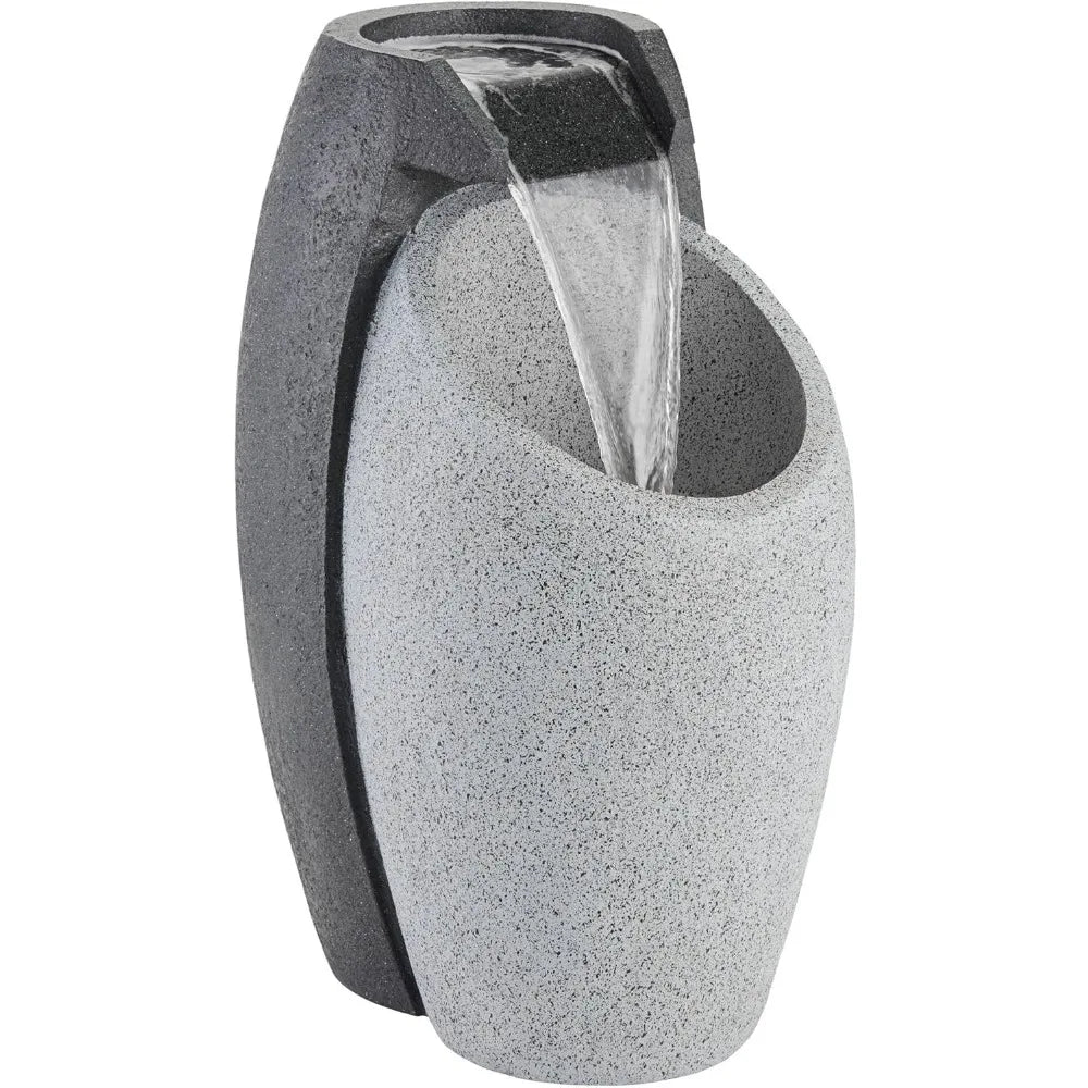 Modern Outdoor Water Fountain with LED Light for Gardens