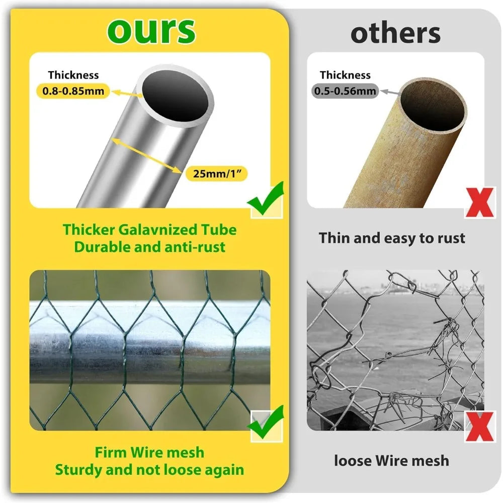 Durable Metal Chicken Coop with Run for Happy Chickens