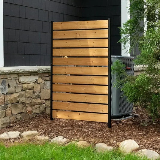 Concord Wood Outdoor Privacy Fence Screen for Trash Can Concealment