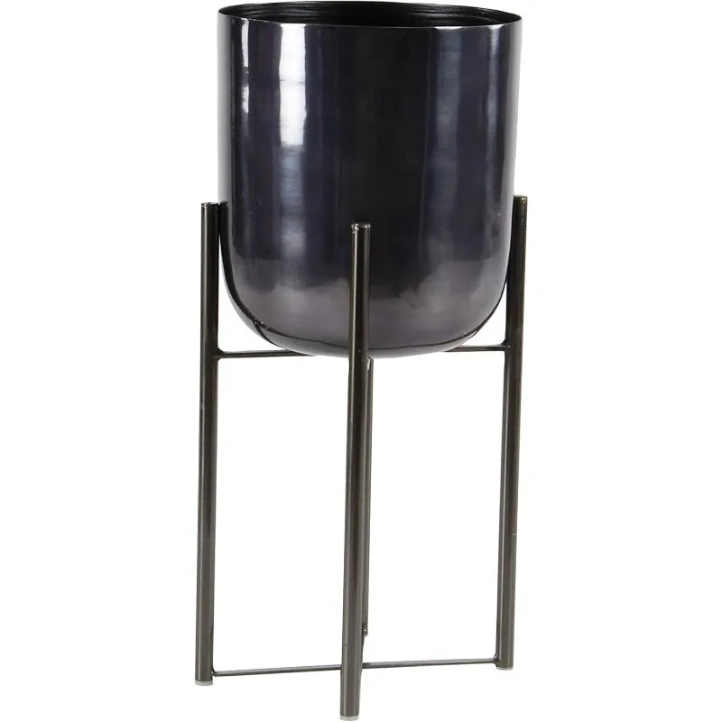 CosmoLiving Metal Indoor Outdoor Planter Set with Removable Stand