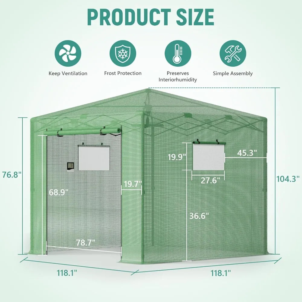 Portable Walk-In Greenhouse Kit for Easy Outdoor Gardening