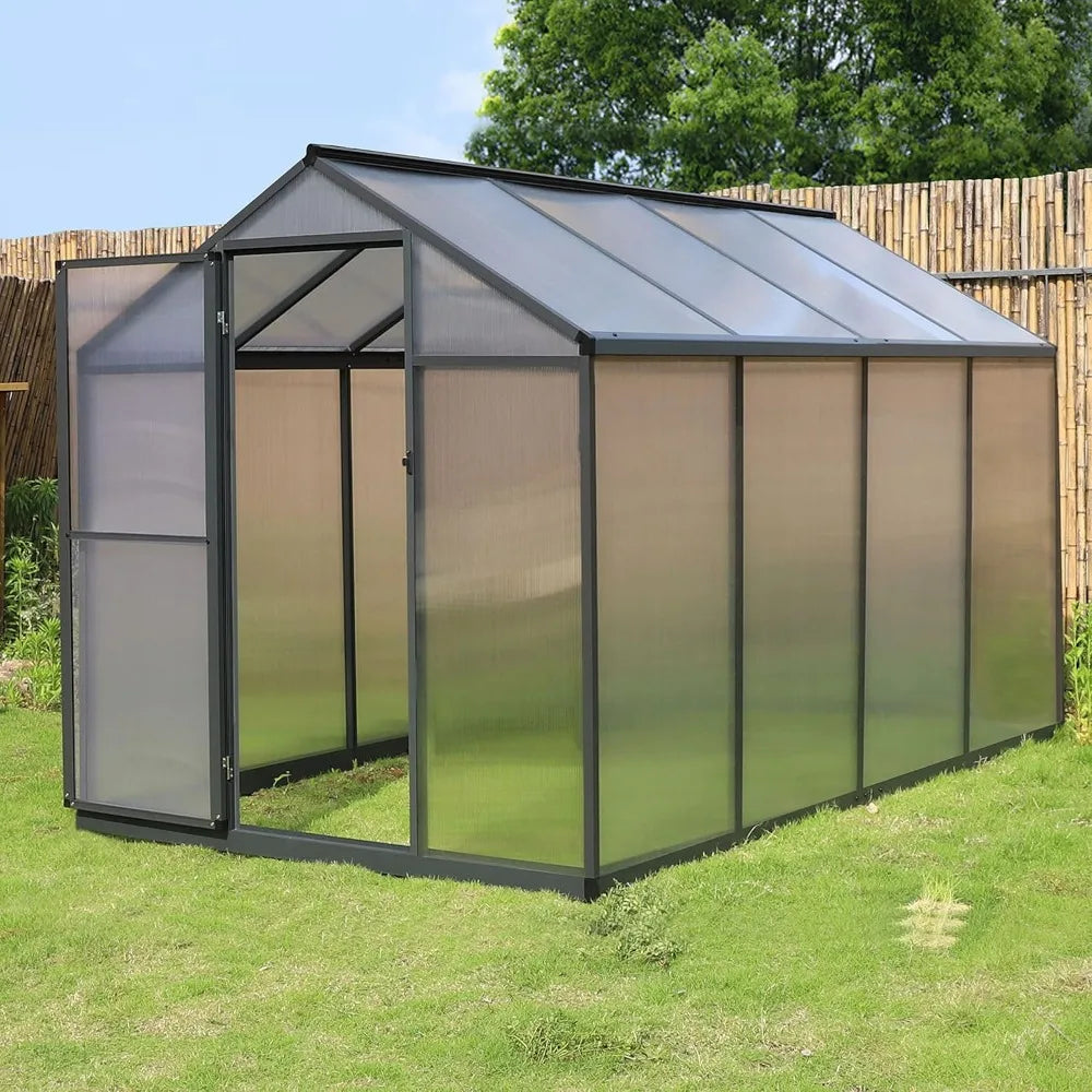 Outdoor Walk-In Greenhouse with Lockable Doors and Vents