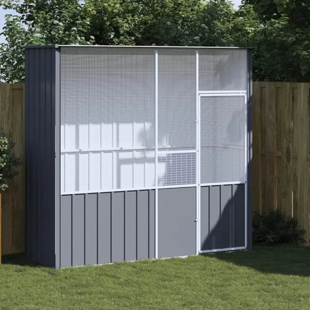 Galvanized Steel Outdoor Bird Aviary Cage for Flight and Fun