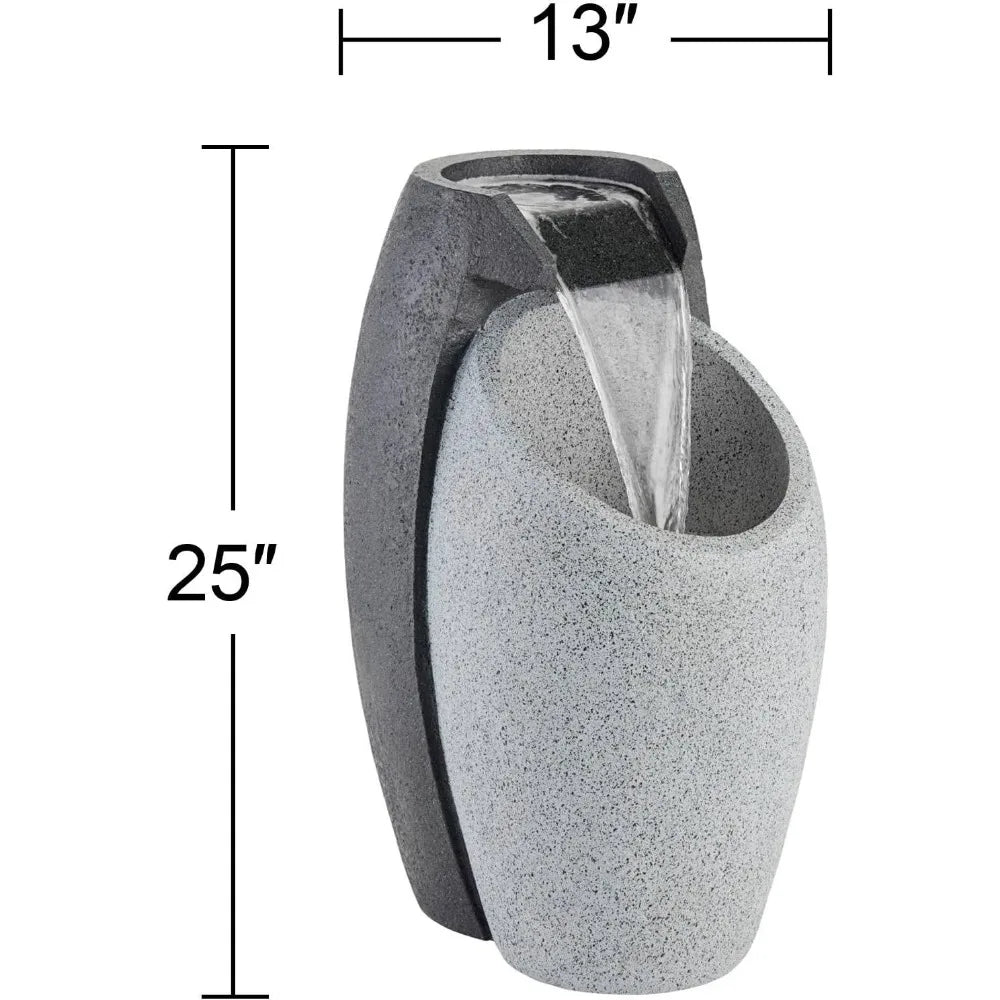 Modern Outdoor Water Fountain with LED Light for Gardens