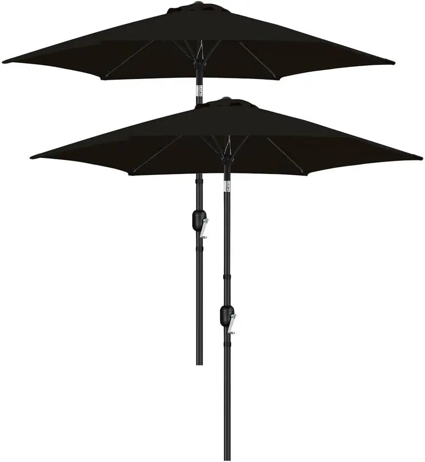 Outdoor Patio Umbrella with Push Button Tilt and Crank