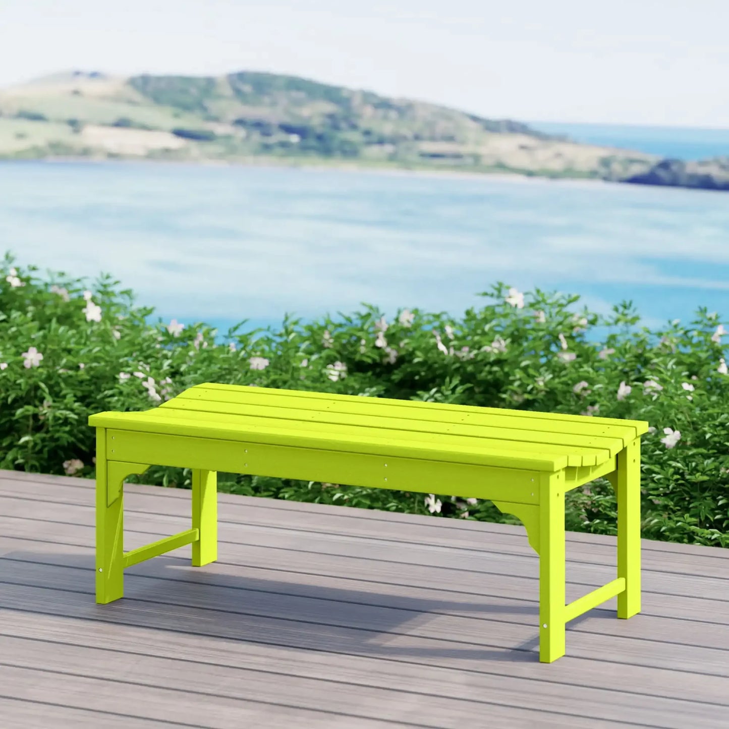 Modern Backless Outdoor Garden Bench for Relaxing Spaces