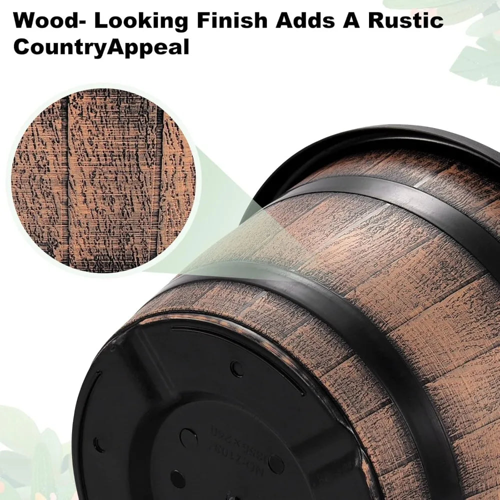 4 Pack Garden Pots with Drainage Holes for Indoor Outdoor Use