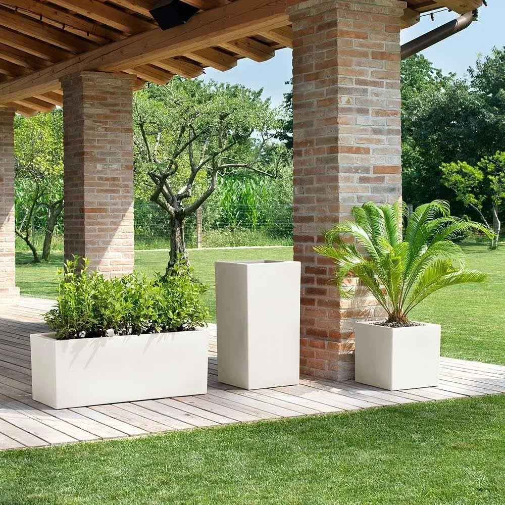 Modern White Balcony Planter Box for Elegant Outdoor Decor