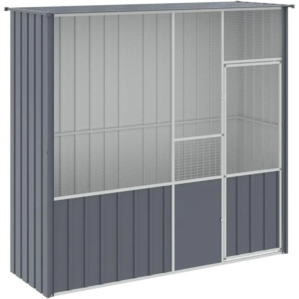 Galvanized Steel Outdoor Bird Aviary Cage for Flight and Fun