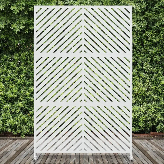 Garden Fence Outdoor Divider Decorative Privacy Screen with Stand