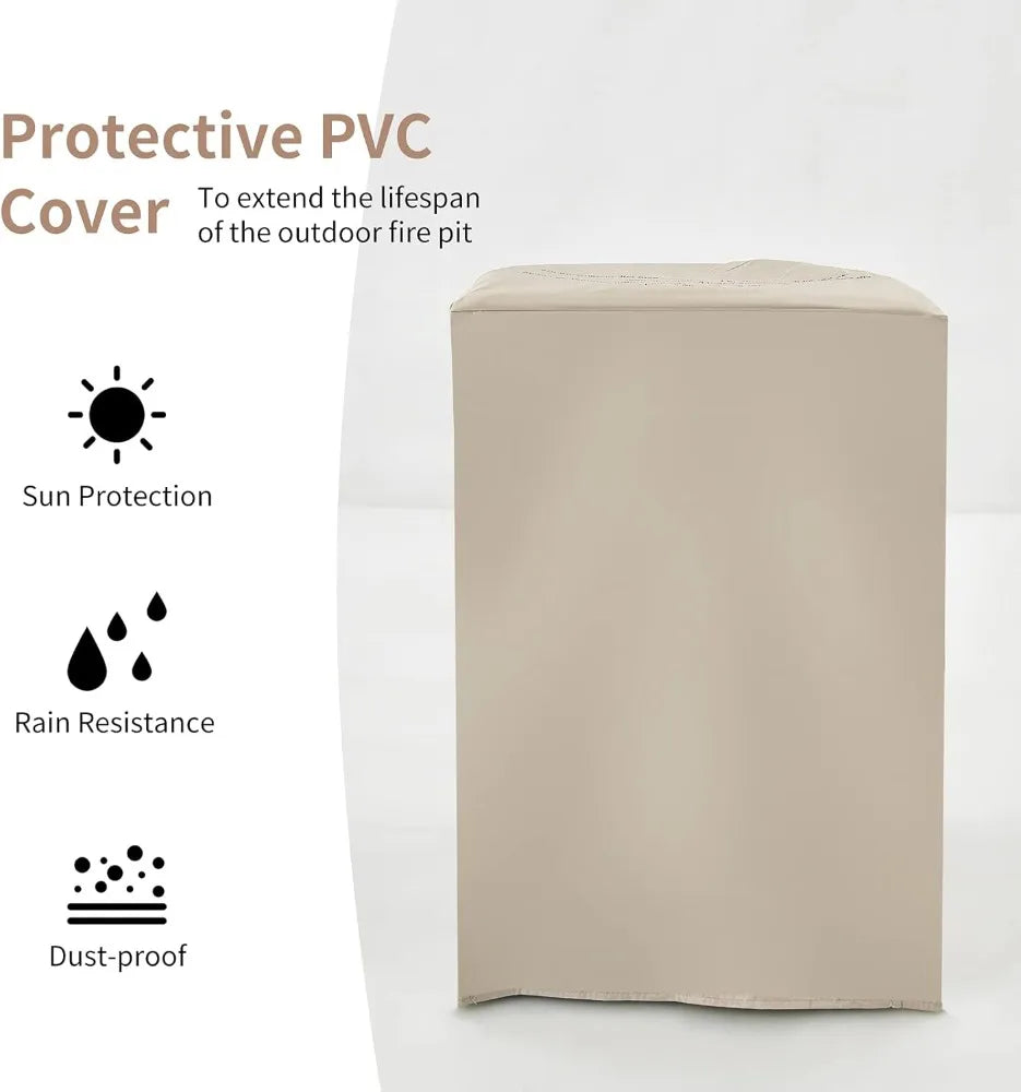 Rustic Propane Firebowl Column for Outdoor Gatherings and Ambiance