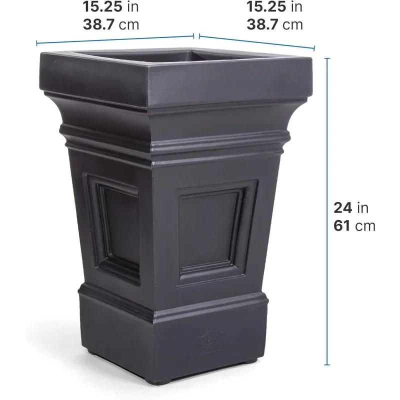 Atherton Square Planter for Outdoor Gardening and Patio Decor