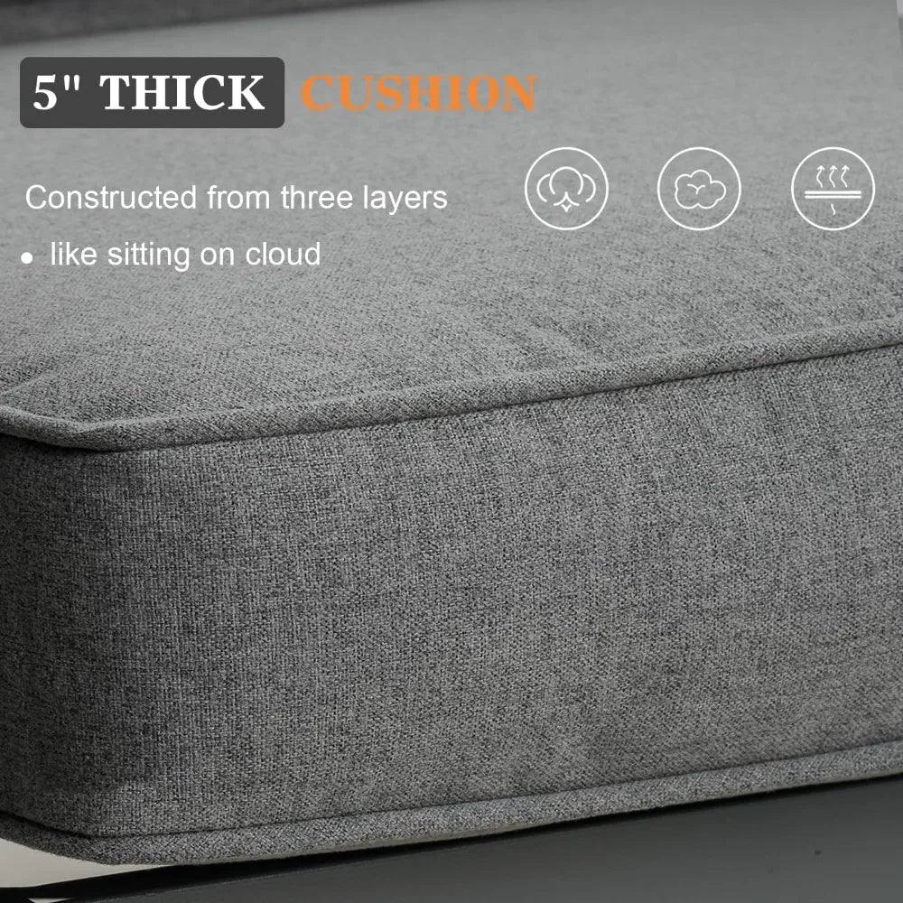 Modern Aluminum Patio Furniture Set for Elegant Outdoor Conversations