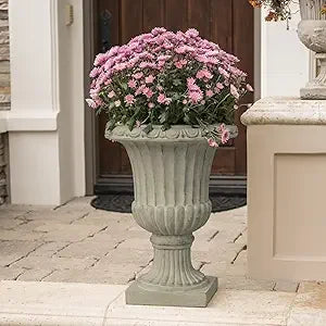 Antique White Italian Garden Planter Urn for Elegant Decor