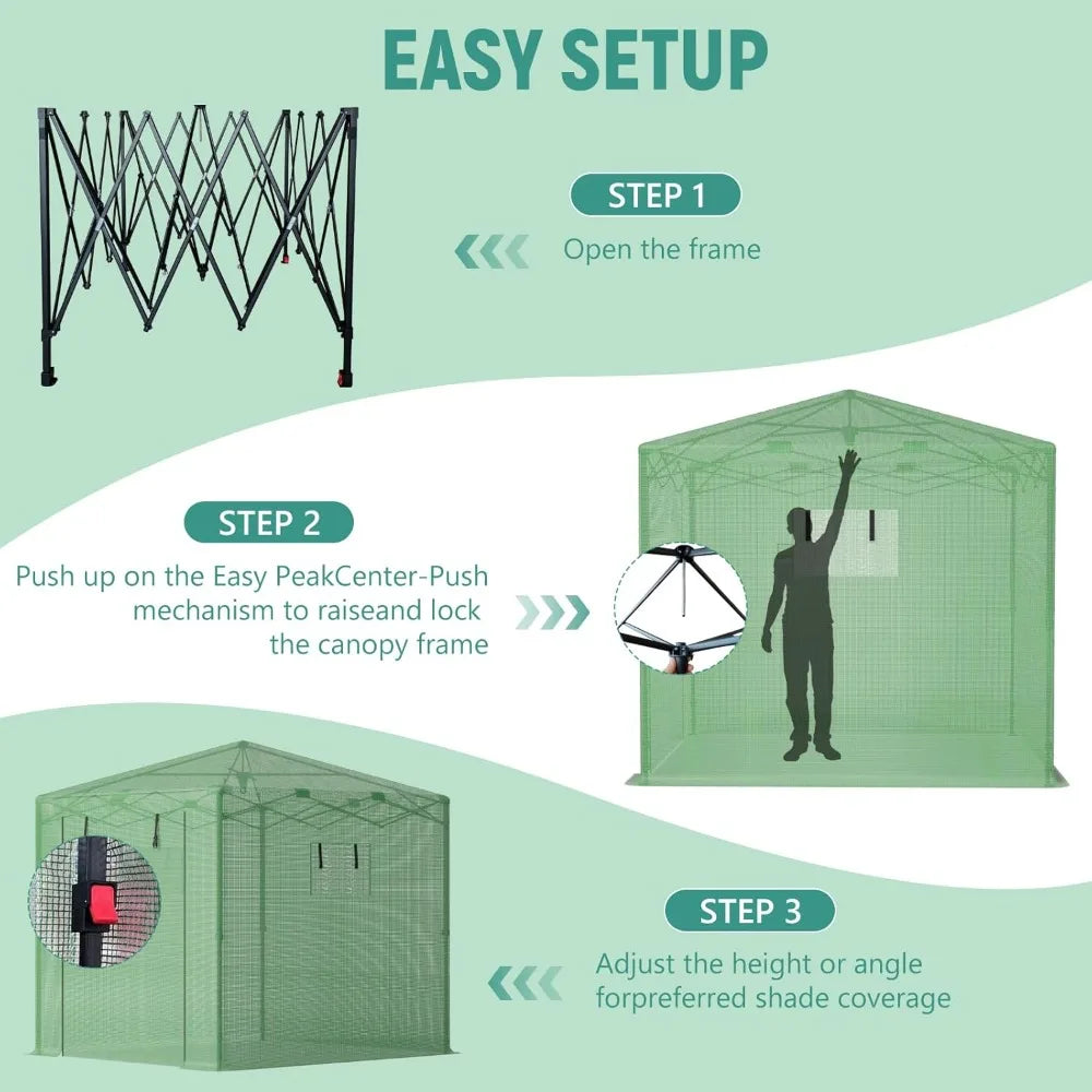 Portable Walk-In Greenhouse Kit for Easy Outdoor Gardening