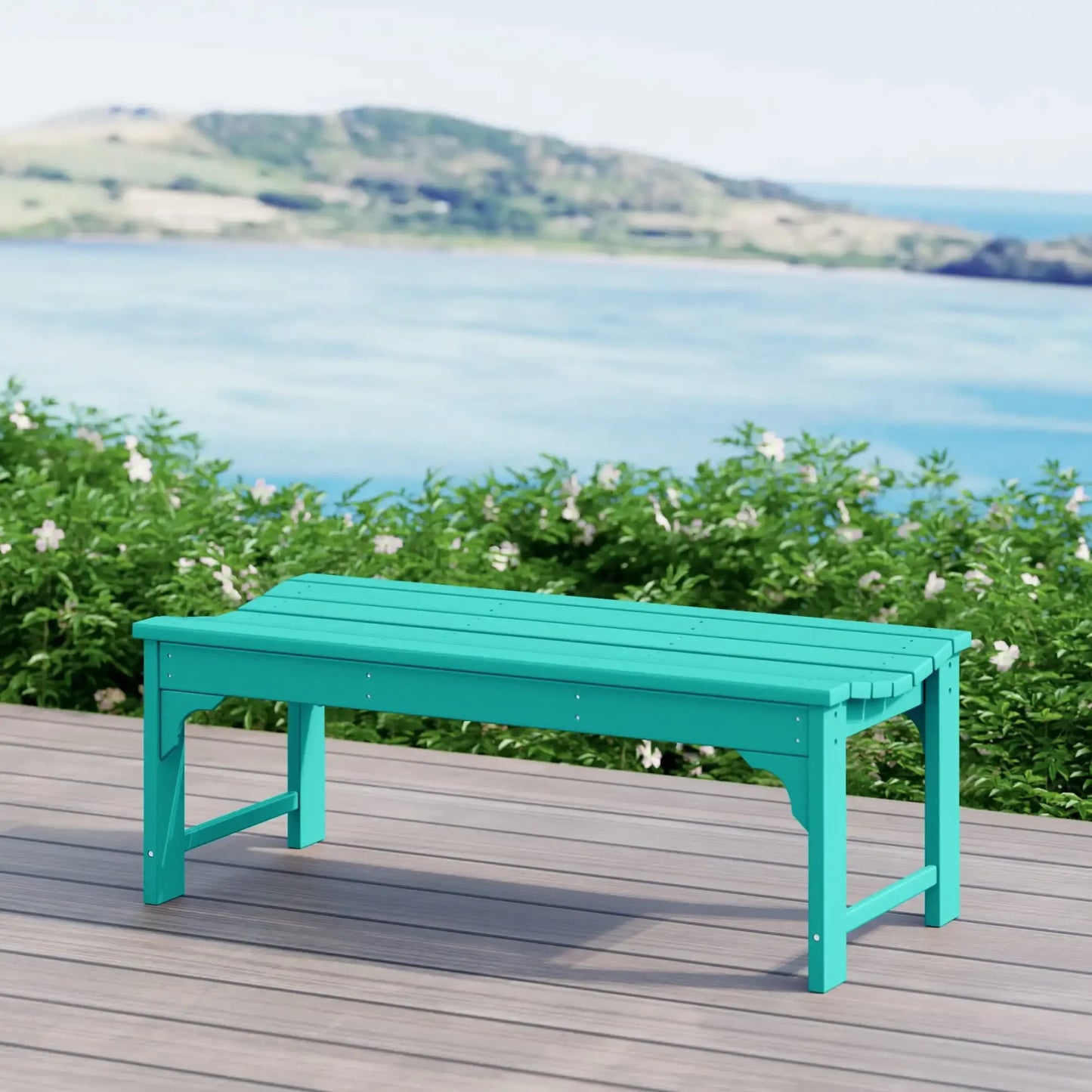 Modern Backless Outdoor Garden Bench for Relaxing Spaces