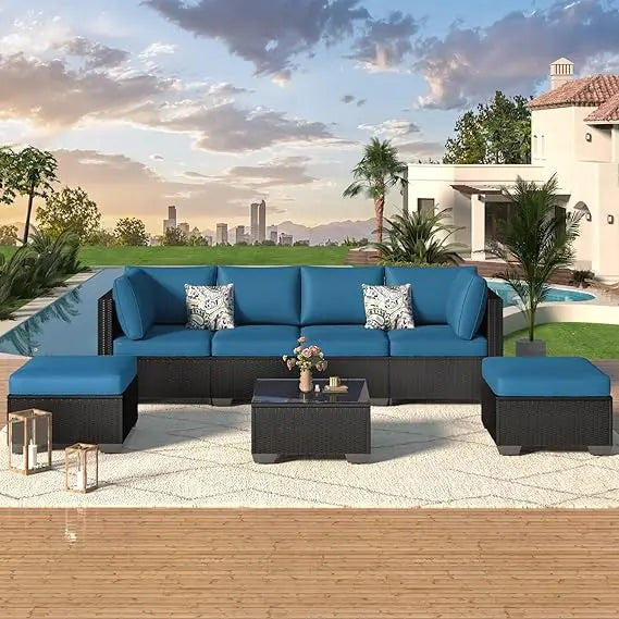 U-MAX Modern Outdoor Sectional Sofa Set with Cushions