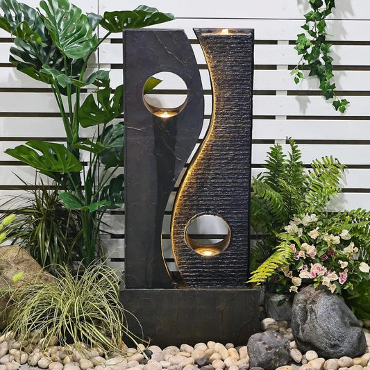 Outdoor Garden Water Fountain with Faux Rust Finish